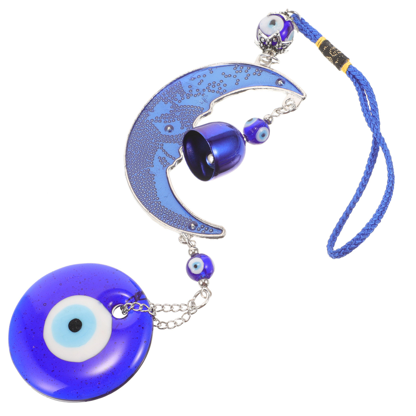 Car Accessories Evil Eye - Ornement suspendu Œil maléfique Lune Bleue,