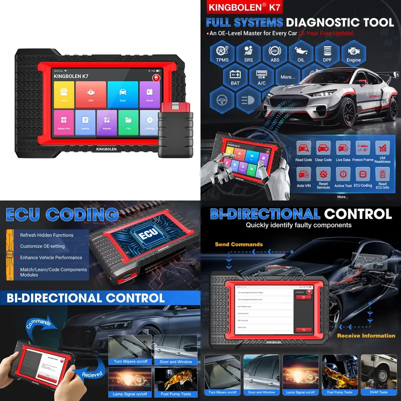 Obd2 Scanner - Kingbolen K7 Scanner automobile OBD2, outil