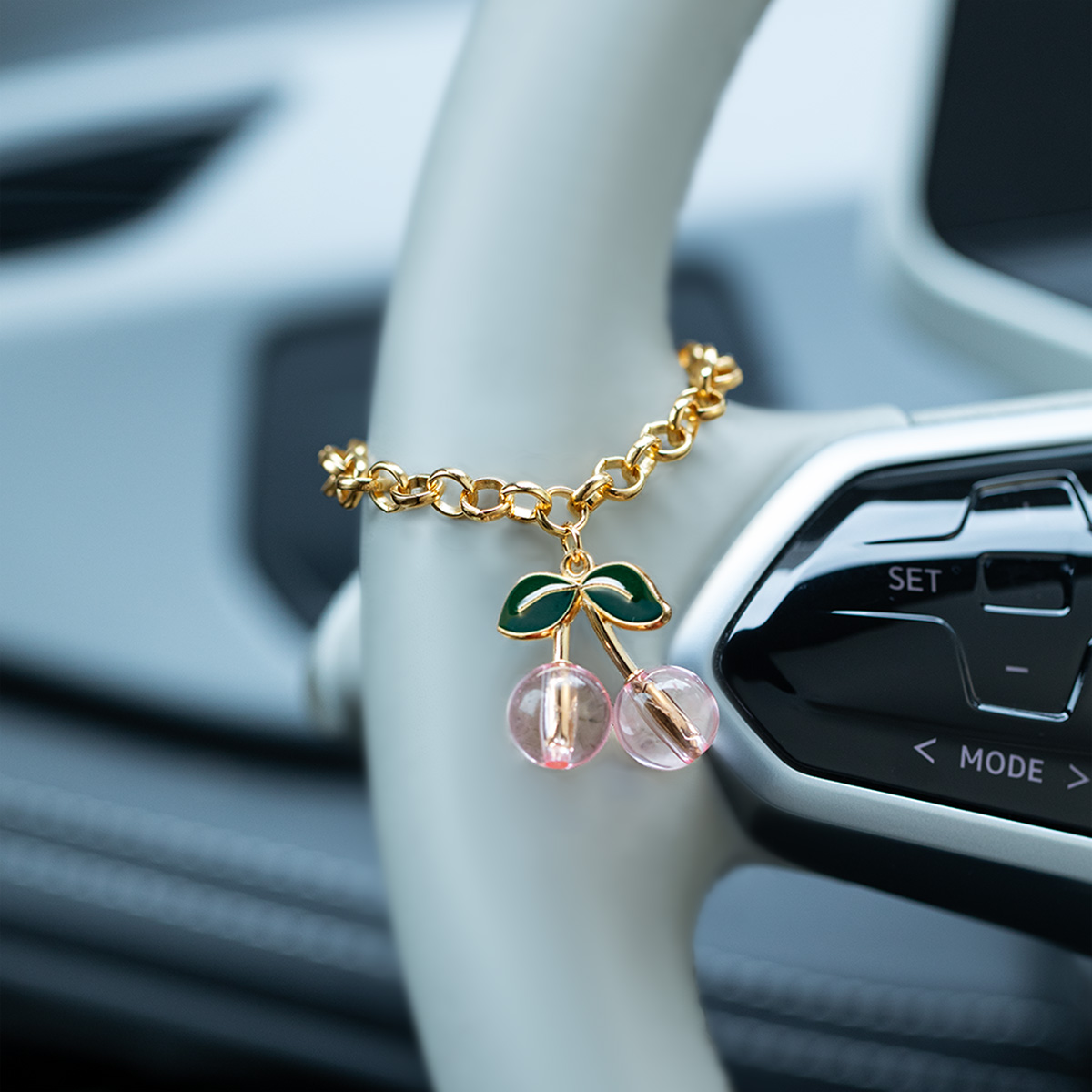 Car Accessories Evil Eye - Chaîne décorative transparente de luxe léger
