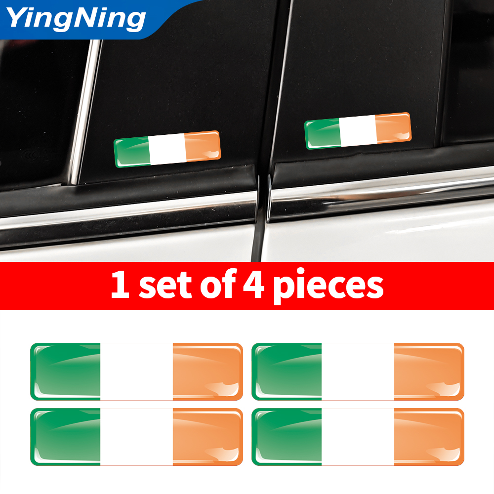 Car Accessories Ireland - Autocollant de voiture drapeau irlandais 3D
