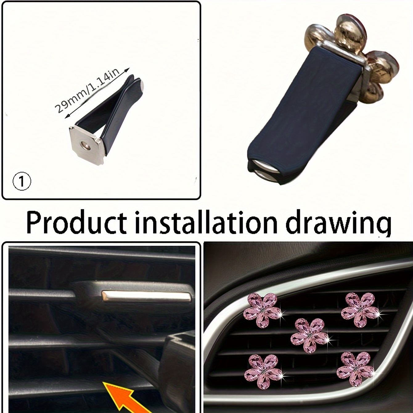 Lot de 5 clips de ventilation  - Car Accessories Evil Eye avis et prix