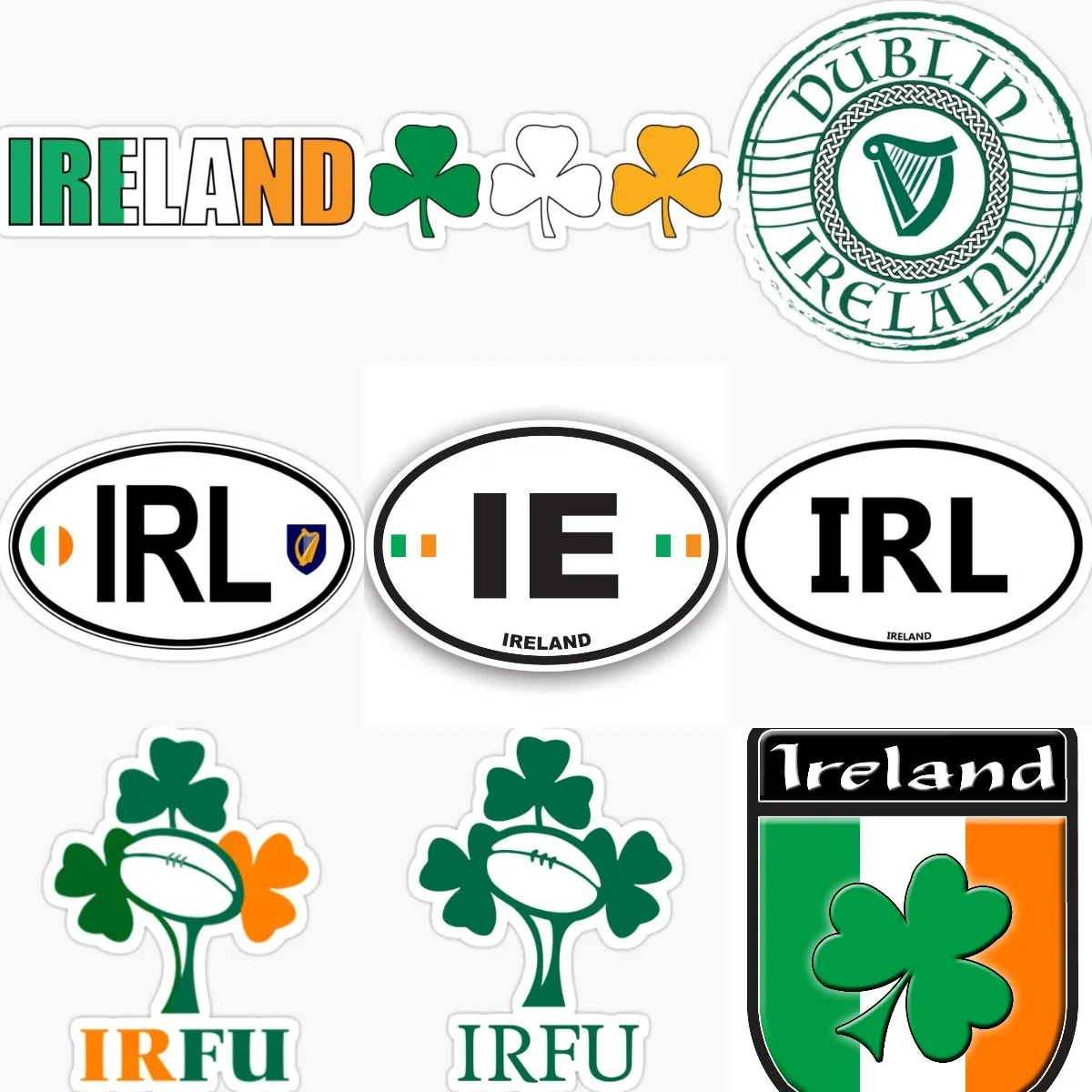 Autocollant en PVC drapeau irl - Car Accessories Ireland avis et prix