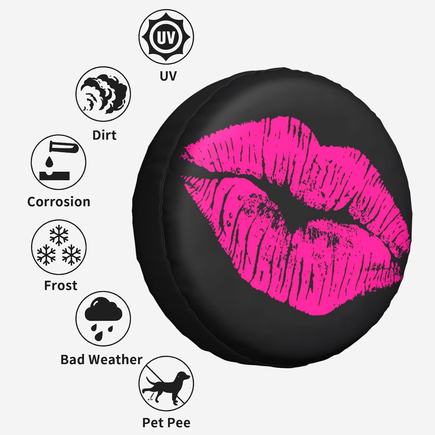 Housse de roue de secours rose - Car Accessories Lipa avis et prix
