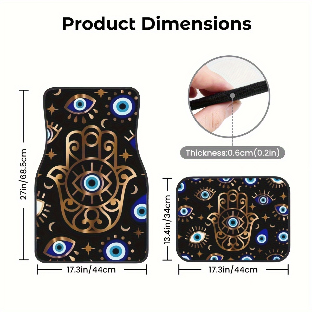 Ensemble de 4 tapis de sol de  - Car Accessories Evil Eye avis et prix